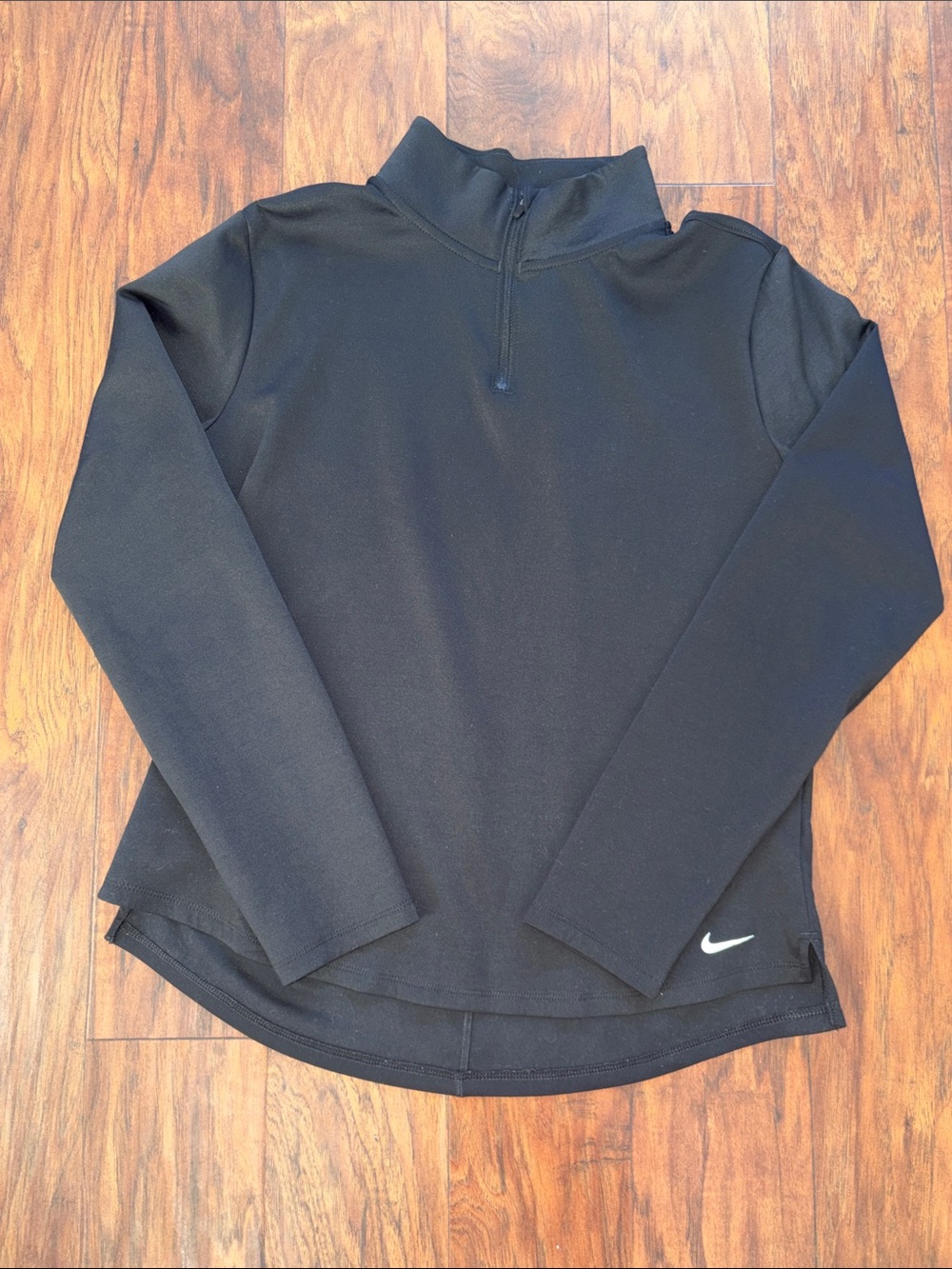 Nike Black Women's Quarter-Zip Utility Jacket with White Swoosh